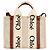 Borsa a spalla piccola Woody di Chloé Marrone Bianco - vista 3