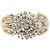 Autre Marque Cocktail ring in yellow gold and diamonds Silvery Golden