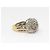Autre Marque Cocktail ring in yellow gold and diamonds Silvery Golden - view 4