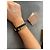 Bracciale Burberry in pelle intrecciata nera Nero - vista 7
