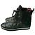 CHANEL Black quilted leather boots size 38 GOOD CONDITION