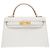Hermès Sac HERMES Kelly Mini en Cuir Gris - 102072 - vue 3