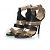 Sandali con cinturino Jimmy Choo in nero e oro D'oro