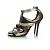 Sandali con cinturino Jimmy Choo in nero e oro D'oro - vista 2