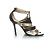 Sandali con cinturino Jimmy Choo in nero e oro D'oro - vista 4