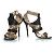 Sandali con cinturino Jimmy Choo in nero e oro D'oro - vista 6