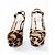 Décolleté aperti Prada in pony hair con stampa leopardata beige, marrone e nera.