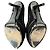Pumps a piattaforma in suede nero con dettaglio zip GUCCI - vista 6
