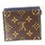 Billetera compacta Monogram y Taiga Louis Vuitton Castaño Azul - vista 2