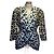 Blazer Thierry Mugler de seda estampado leopardo marrón Castaño