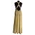 Autre Marque Vestido largo a rayas STELLA PARDO DIANE Amarillo y Ecru Dorado Crudo