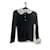 Chanel weißer Baumwollpullover mit Kamelienknöpfen Schwarz  - Ansicht 1