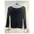 Chanel weißer Baumwollpullover mit Kamelienknöpfen Schwarz  - Ansicht 5
