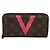 Cartera larga Zippy Louis Vuitton Flor LV Castaño Rosa Roja Monograma