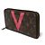 Cartera larga Zippy Louis Vuitton Flor LV Castaño Rosa Roja Monograma - vista 2