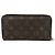 Cartera larga Zippy Louis Vuitton Flor LV Castaño Rosa Roja Monograma - vista 3