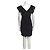 Marchesa Mini abito in crêpe di seta nera e organza Nero - vista 3