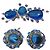 Autre Marque Parure Hattie Carnegie vintage Blu scuro