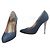 D&G Denim-Pumps mit 10cm Absatz Blau Cognac