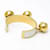 Hermès Brazalete de cuero y metal Hermes Bell Blanco Dorado  - vista 2