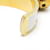 Hermès Brazalete de cuero y metal Hermes Bell Blanco Dorado  - vista 3