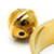 Hermès Brazalete de cuero y metal Hermes Bell Blanco Dorado  - vista 4