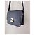 Borsa Zadig & Voltaire Le City ZV Initiale in pelle blu Blu navy Blu scuro Silver hardware - vista 9