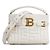 BALMAIN - Bolsa de ombro Balmain B-Buzz 22 em couro liso branco