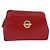 Céline CELINE Pouch Leather Red Gold Auth bs16782 Golden