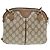 Borsa a spalla GUCCI GG Canvas Web Sherry Line PVC Beige Oro 68.02.047 Auth 86305 D'oro - vista 2