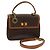 Céline Borsa a mano in tela Macadam CELINE in pelle PVC 2 in 1 marrone oro Auth 86265 D'oro