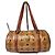 MCM Vintage Visetos beschichtete Canvas- und Lederfass Tasche Cognac