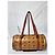 MCM Vintage Visetos beschichtete Canvas- und Lederfass Tasche Cognac - Ansicht 4
