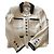 Cambon CHANEL VINTAGE CC LOGO BUTTON BLAZER JACKET FR40 White
