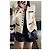 Cambon CHANEL VINTAGE CC LOGO BUTTON BLAZER JACKET FR40 White - view 7