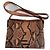 Lancel Pia MM Tasche aus Pythonleder und camelbraunem Leder Python drucken Hellbraun Dunkelbraun Gold hardware