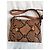 Lancel Pia MM Tasche aus Pythonleder und camelbraunem Leder Python drucken Hellbraun Dunkelbraun Gold hardware - Ansicht 3