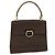 Céline Borsa a mano in tela Macadam CELINE in pelle PVC marrone oro Auth bs16599 D'oro