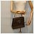 Céline Borsa a mano in tela Macadam CELINE in pelle PVC marrone oro Auth bs16599 D'oro - vista 24