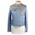 Prada Jacke aus Peyton Leder und Nylon hellblau