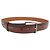 BERLUTI GASPARD BELT IN BROWN LEATHER WITH SCAR PATTERN T90 + POUCH