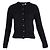 Cardigan in mohair nero con bottone in cristallo Erdem Vanessa