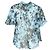 Blusa in georgette con stampa floreale Erdem Caprice in seta azzurra - vista 3