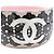 Chanel Armreif mit falschen Perlen und CC-Spitzenblumen Schwarz Pink Weiß - Ansicht 16