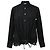 Sacai Luck Langärmliges Hemd von Sacai mit Knöpfen, Spitzenbesatz und Kordelzug aus schwarzem Polyester