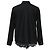 Sacai Luck Langärmliges Hemd von Sacai mit Knöpfen, Spitzenbesatz und Kordelzug aus schwarzem Polyester - Ansicht 3
