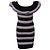 Abito a righe multicolore con volant MSGM Mini Friday Off-Shoulder in cotone - vista 3
