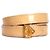 LOUIS VUITTON - Louis Vuitton triple tour bracelet in beige leather (T17)