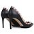 Valentino Garavani VALENTINO - Décolleté Valentino Rockstud in pelle nera (T37) Nero - vista 3