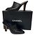 Mules in pelle di agnello con logo CC in rilievo nero Chanel 2017 - vista 8